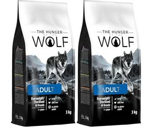 The Hunger of The Wolf Alimento seco para Perros Adultos con sobrepeso y esterilizados, fórmula Light con Pollo- 3 kg (Paquete de 2)