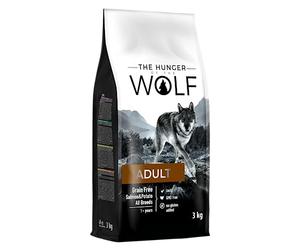 The Hunger of the Wolf Alimento seco para perros adultos y perros alérgicos, fórmula delicada sin cereales con salmón y patatas- 3 kg