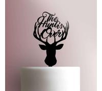 The Hunt Is Over - Decoración acrílica para tartas de 7 pulgadas de ancho/blanco