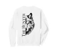 The Hunter Wolf Wild Spirit Backprint Sudadera