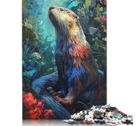 The Hunting Otter Puzzle Imposible 1000pcs Decoración Para El Hogar. Juegos Relajación E Inteligencia Para Adultos Y Niños A partir de 14 Años, 1000pcs (75x50cm)