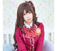 THE IDOLM CINDERELLA GIRLS Shimamura Uzuki Cosplay peluca para mujer rizada ondulada Anime peluca sintética fiesta de disfraces rojo marrón