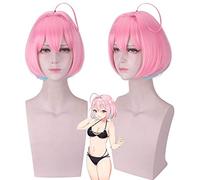 The Idolmaster Cinderella Girls Cosplay Pelucas Yumemi Riamu Peluca corta con estilo Bobo Pelo sintético resistente al calor + Gorro de peluca PL-165