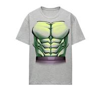 The Incredible Hulk Costume Ladies T Shirt, Athletic Heather Camiseta, Gris, S para Mujer