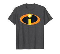 The Incredibles 2 Costume Logo Camiseta, Hombre, Jaspeado Oscuro, 6XL