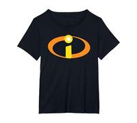 The Incredibles 2 Costume Logo Camiseta, Mujer Tallas Grandes, Negro, 4XL Grande