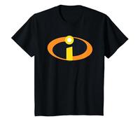 The Incredibles 2 Costume Logo Camiseta, Niños, Negro, 4 años