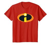 The Incredibles 2 Costume Logo Camiseta, Niños, Rojo, 8 años