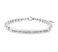 THE INSPIRATION CO. Always My Daughter, Forever My Friend, Parent, One Size, Plata, plateado