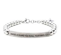 THE INSPIRATION CO. Los ángeles te protegen en todos tus caminos, One Size, Plata, plateado