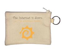 The Internet is Down - Llavero con eslogan divertido, color beige, beige, Talla única