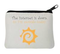 The Internet is Down - Monedero de neopreno con eslogan divertido, 10 x 11 cm, color blanco, White, Talla única