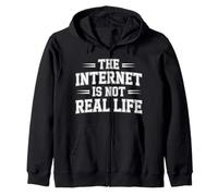 The Internet Is Not Real Life Sarcasmo en línea Digital - Sudadera con Capucha