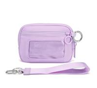 The Iris' Wallet 2nd Gen Wristlet Wallets for Women Women's Waterproof Nylon Keychain Wallet Walle t with Strap (22)