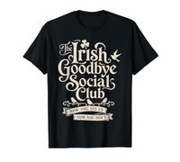 The Irish Goodbye Socials Club Divertido Día de San Patricio Camiseta gráfica económica, Hombre, Negro, XL
