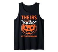 The IRS Wants My Quest Reward Candy Calabaza Tallada de Halloween Camiseta sin Mangas