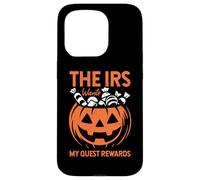 The IRS Wants My Quest Reward Candy Calabaza Tallada de Halloween Carcasa para iPhone 15 Pro