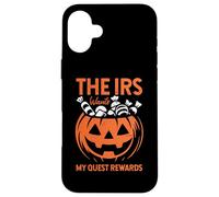 The IRS Wants My Quest Reward Candy Calabaza Tallada de Halloween Carcasa para iPhone 16 Plus
