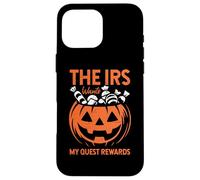 The IRS Wants My Quest Reward Candy Calabaza Tallada de Halloween Carcasa para iPhone 16 Pro MAX