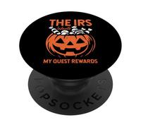 The IRS Wants My Quest Reward Candy Calabaza Tallada de Halloween PopSockets PopGrip Adhesivo