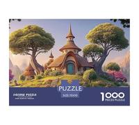 The Island Surrounded by Green Trees` 1000 Piezas Corte Preciso Rompecabezas Dreamy Flower Village Familia Jigsaw Regalo Adultos 70x50cm/1000pcs