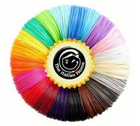 The Italian Home® Filamento para Boligrafo 3D - 12 Colores (1 Fluorescente), 12 Filamentos para lapiz 3D (5 Metros Cada Uno/60 Metros en Total) - Material para boli 3D y (12 COLORES 60M)
