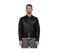The Jack Leathers - Chaqueta de cuero perforada - Jackets - Hombre - Negro - L -