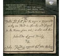 The John Reading Manuscripts of Dulwich College [CD de audio] Riccardo Bonci