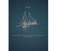 The Journey of Growth & Focus Towards 2026 - Daily Planner with Full Page Per Day, Monthly Calendar, 365-Day Diary, A5 8.5x11in, Blue Gold Spiral Notebook: Plan. Focus. Achieve. Your 2026 Starts Here.