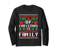The Joy of Christmas is Family Ugly Sweater Holiday Art Manga Larga