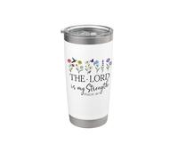 The Joy of the Lord is Strength Bible Scripture Psalm 28:7 Vaso térmico de acero inoxidable de doble pared