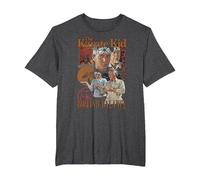 The Karate Kid Go Find Balance Vintage Photo Collage Movie Camiseta, Hombre Tallas Grandes, Jaspeado Oscuro, 2X Alto