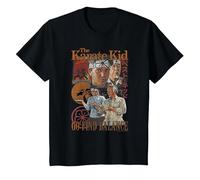 The Karate Kid Go Find Balance Vintage Photo Collage Movie Camiseta, Niños, Negro, 12 años