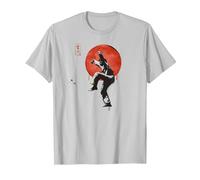 The Karate Kid Patada de grúa de Tinta Sumi Camiseta, Hombre, Plata, 3XL