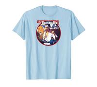 The Karate Kid Round Illustrated Poster Movie Camiseta, Hombre, Azul Bebé, M