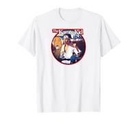 The Karate Kid Round Illustrated Poster Movie Camiseta, Hombre, Blanco, 5XL