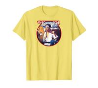 The Karate Kid Round Illustrated Poster Movie Camiseta, Hombre, Limón, S