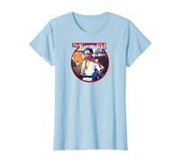 The Karate Kid Round Illustrated Poster Movie Camiseta, Mujer, Azul Bebé, XXL