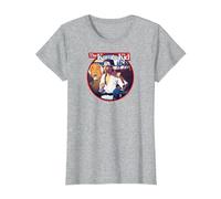 The Karate Kid Round Illustrated Poster Movie Camiseta, Mujer, Gris Jaspeado, 3XL