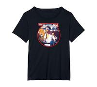 The Karate Kid Round Illustrated Poster Movie Camiseta, Mujer Tallas Grandes, Negro, 5XL Grande