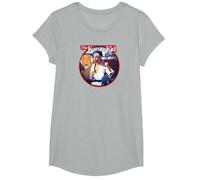 The Karate Kid Round Illustrated Poster Movie Camiseta, Niñas, Gris Jaspeado, L