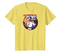 The Karate Kid Round Illustrated Poster Movie Camiseta, Niños, Limón, 10 años