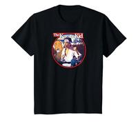 The Karate Kid Round Illustrated Poster Movie Camiseta, Niños, Negro, 2 años