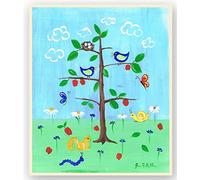 The Kids Room by Stupell Blue Birds with Nest in a Tree Square Wall Plaque by The Kids Room by Stupell