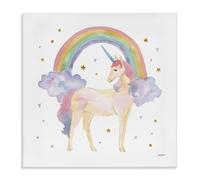 The Kids Room by Stupell Lindo Unicornio Nios Nios Rainbow Design Design Canvas Wall Art 24x24 Multicolor