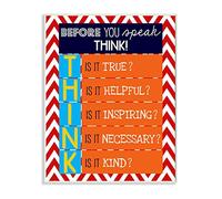 The Kids Room by Stupell Textual Art Wall Plaque, Before You Speak Think by The Kids Room by Stupell