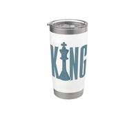 The King Chess Piece, divertida pareja para fiesta de Halloween Vaso térmico de acero inoxidable de doble pared