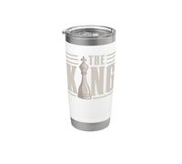 The King Chess Piece, divertida pareja para fiesta de Halloween Vaso térmico de acero inoxidable de doble pared
