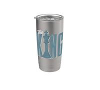 The King Chess Piece, divertida pareja para fiesta de Halloween Vaso térmico de acero inoxidable de doble pared