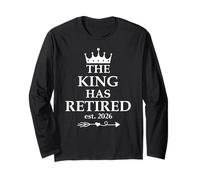 The King Has Retired Sign,Im Retired EST 2026 Retirement Men Manga Larga
